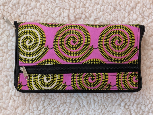 The Versatile African Print "Unfold & Go" Purse & Shopping Bag - Pink 2